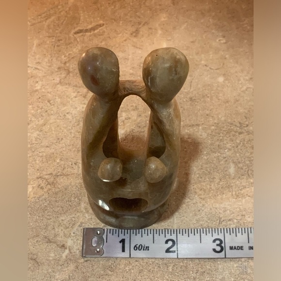 vintage African Kenya mid-century modern family abstract statue sculpture art - Picture 6 of 7